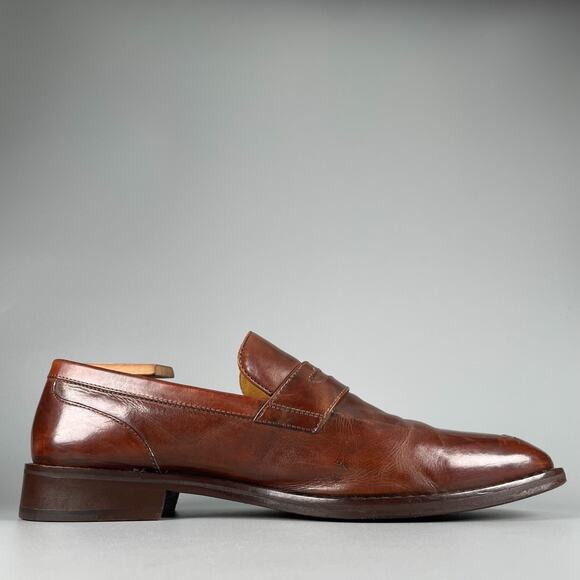 Cole Haan Men’s 11 D Burgundy Leather Slip On Penny Loafer Dress Shoe Casual GUC main image 6